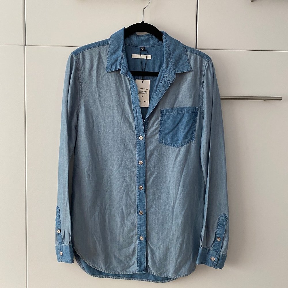 Two Toned Denim Button Down - Really Nice Fabric